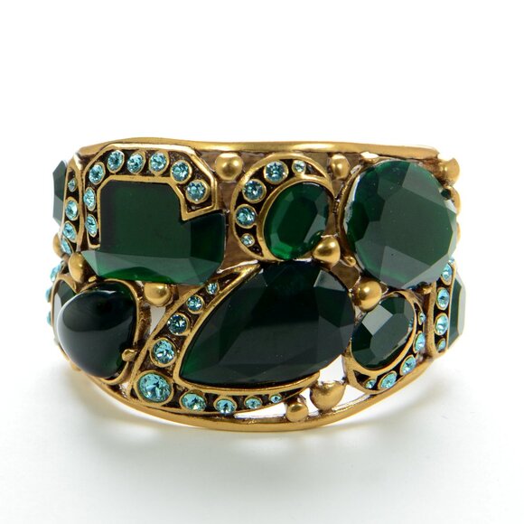 Vintage Oscar de La Renta Gold-tone Crystal Bracelet - Picture 3 of 10